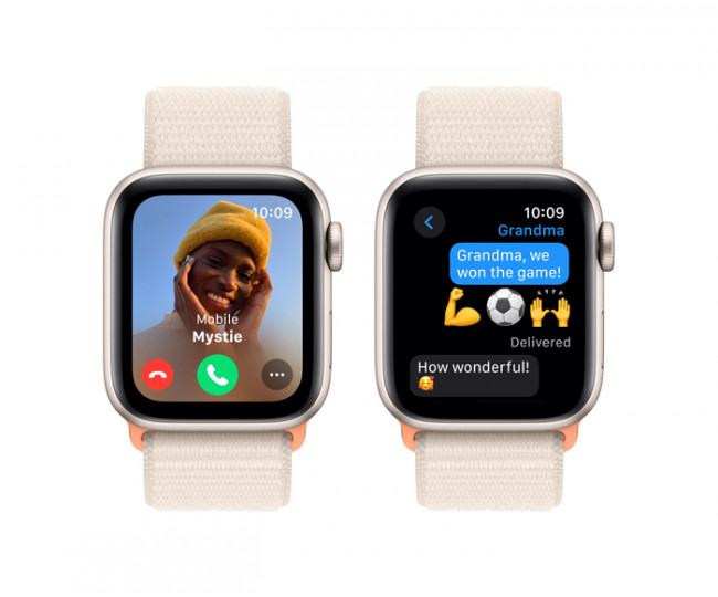 Apple Watch SE 2 GPS 40mm Starlight Aluminum Case w. Starlight S. Band - M/L (MR9W3) б/у